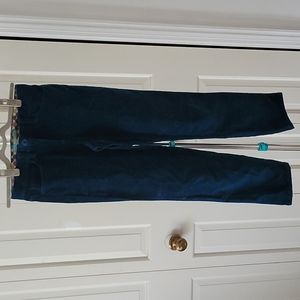 Boden womens velvet deep blue pants sz 4p